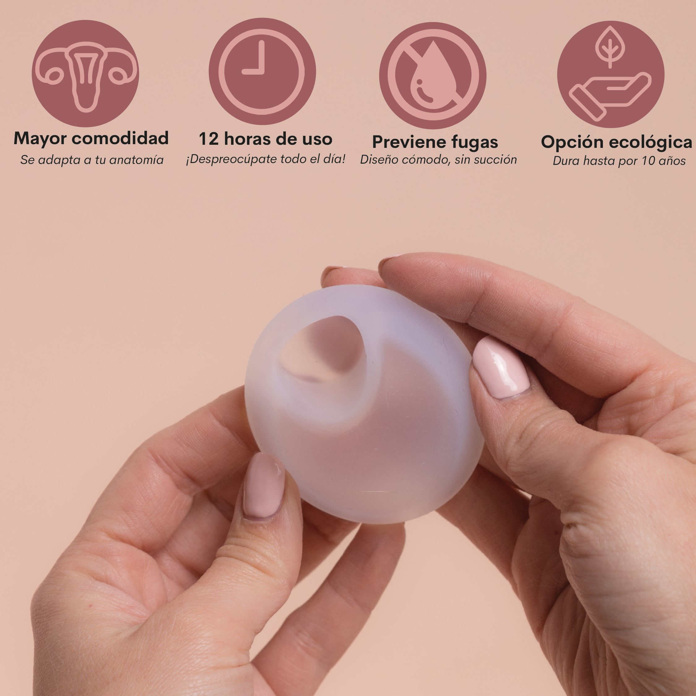Disco Menstrual BEA | mayor comodidad 12h sin fugas opción ecológica dura 10 años