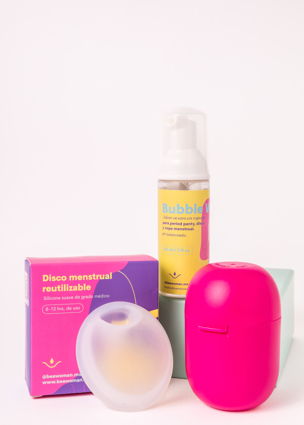 Disc Essentials Kit BEA | kit completo disco menstrual Shaker Bubble Wash