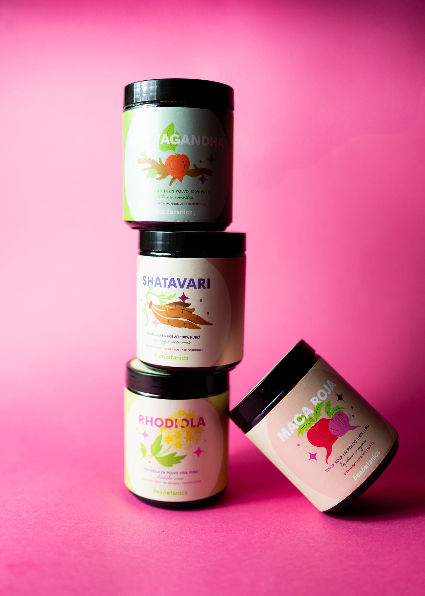 Suplementos BEA bienestar hormonal | Rhodiola Maca Ashwagandha Shatavari