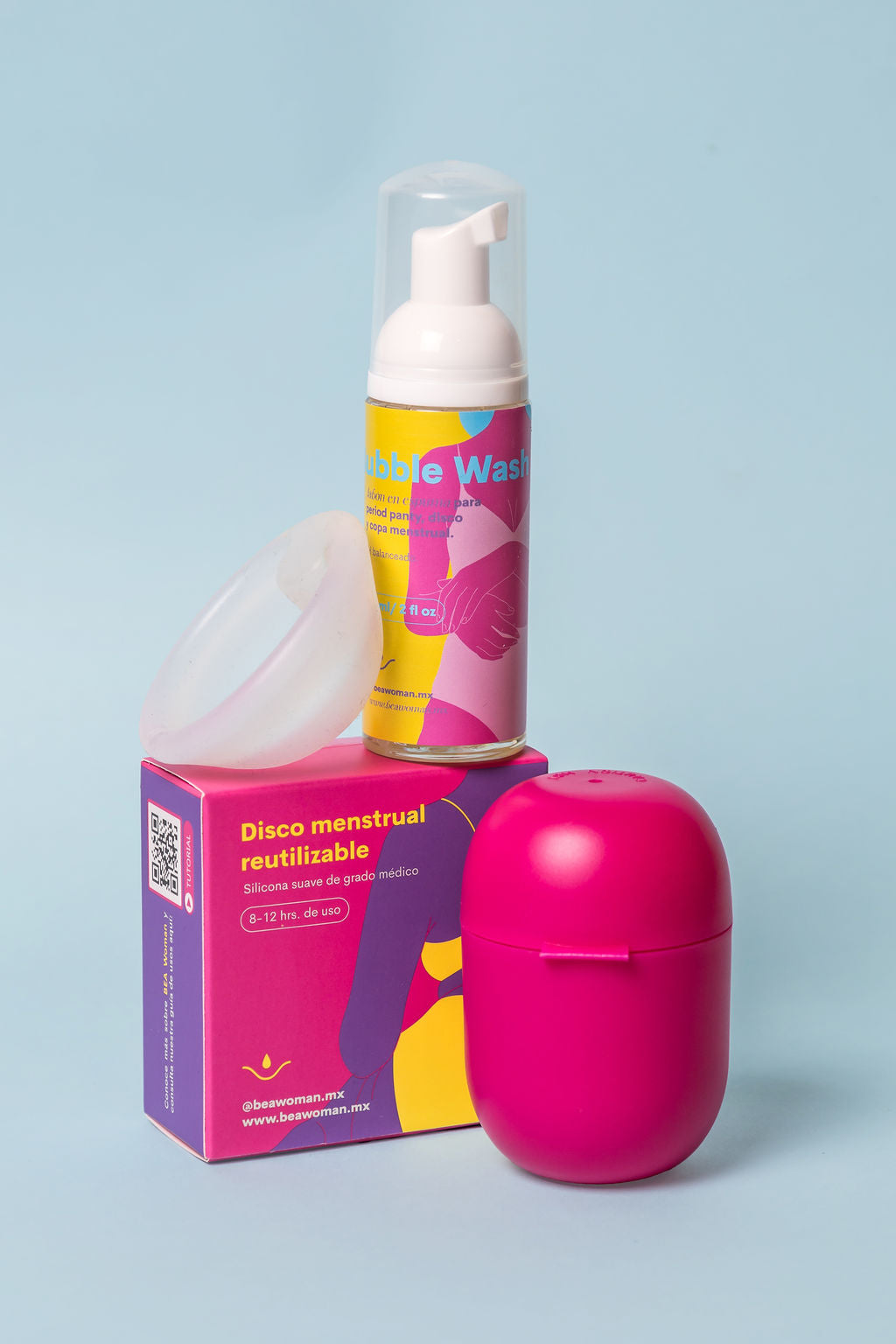 Disc Essentials Kit BEA | kit completo disco menstrual Shaker Bubble Wash