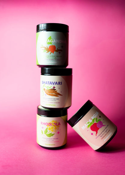 Suplementos BEA bienestar hormonal | Rhodiola Maca Ashwagandha Shatavari