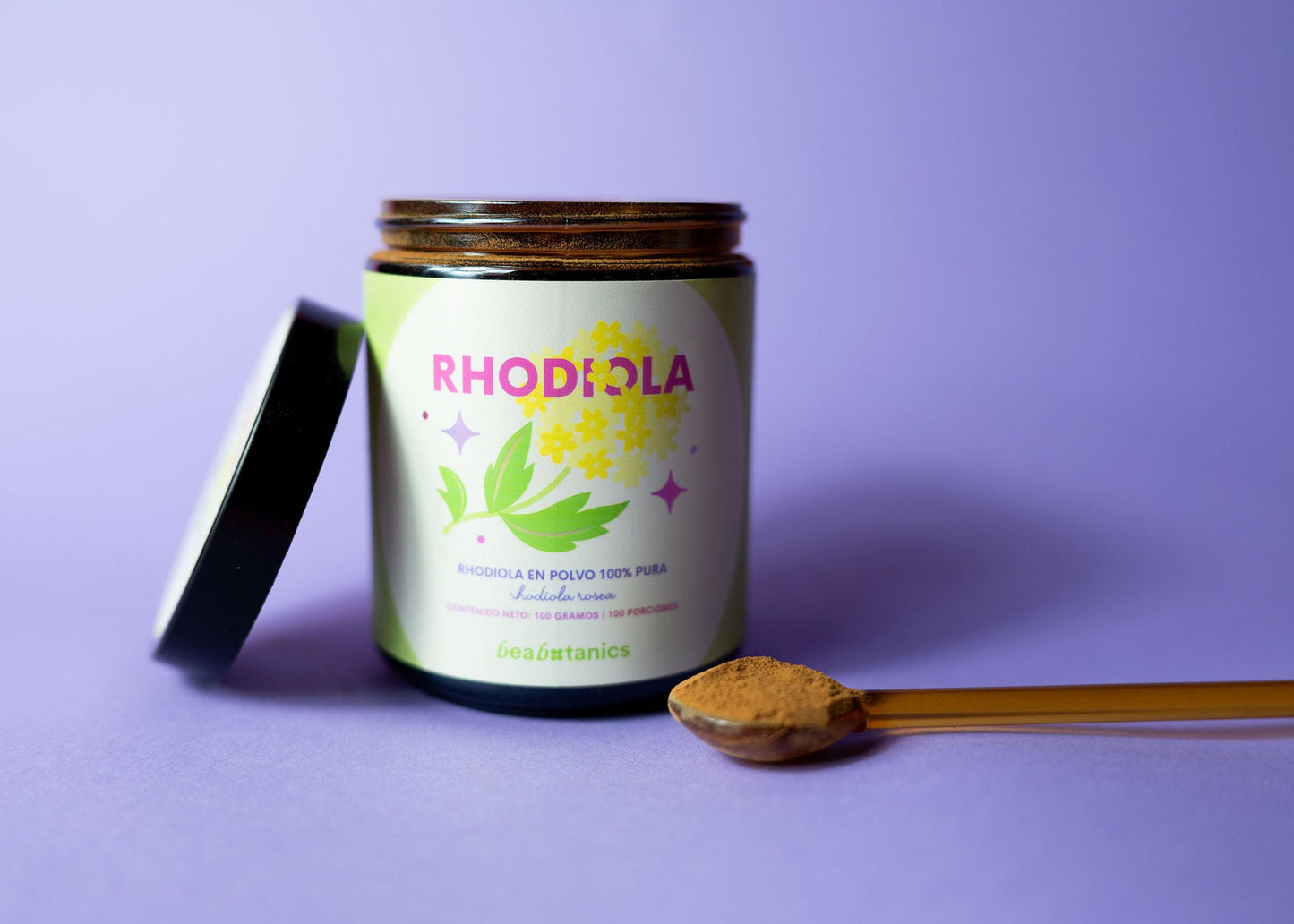 Rhodiola BEA frasco | suplemento natural claridad mental ciclo menstrual