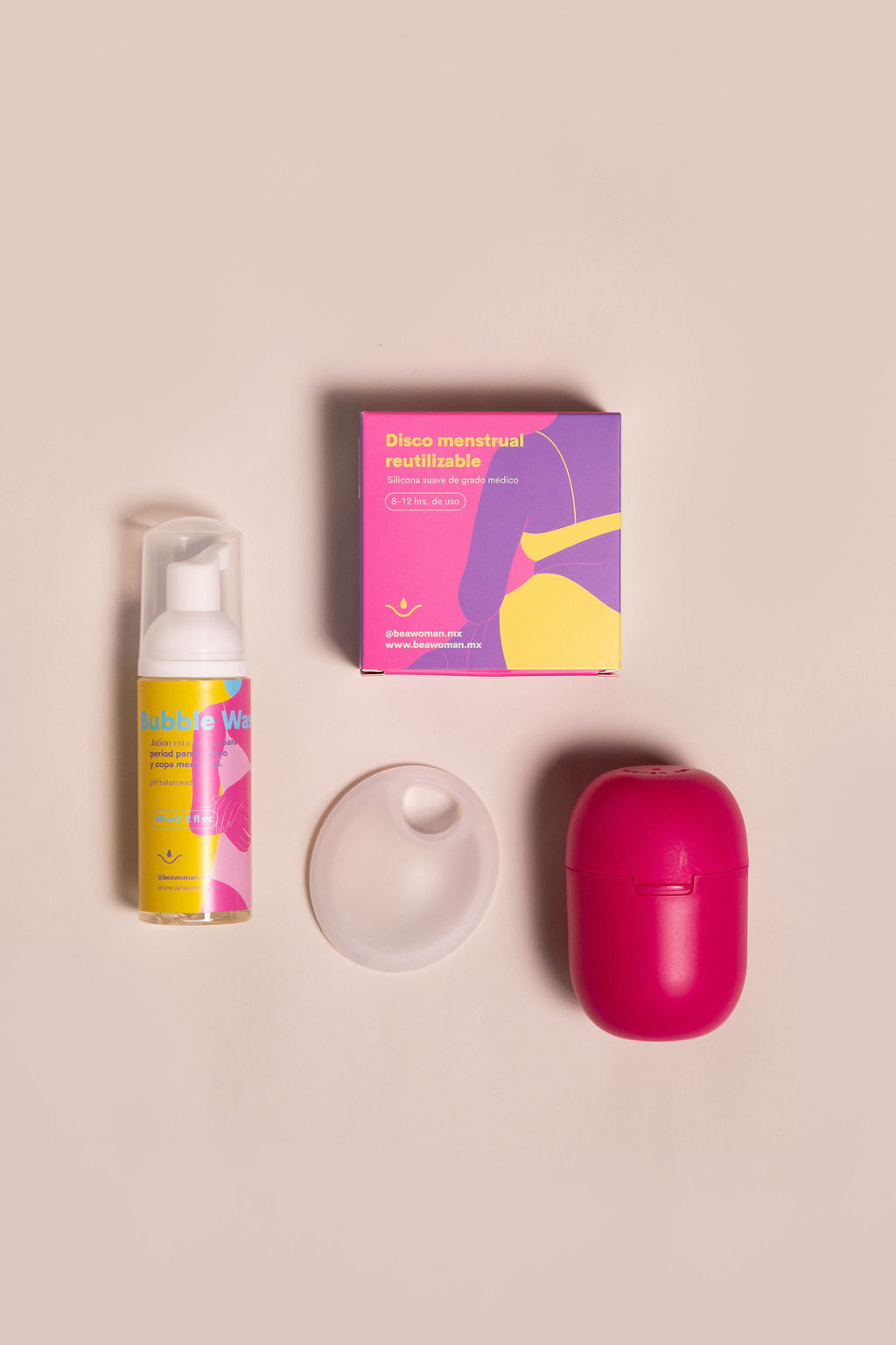 Disc Essentials Kit BEA | kit completo disco menstrual Shaker Bubble Wash