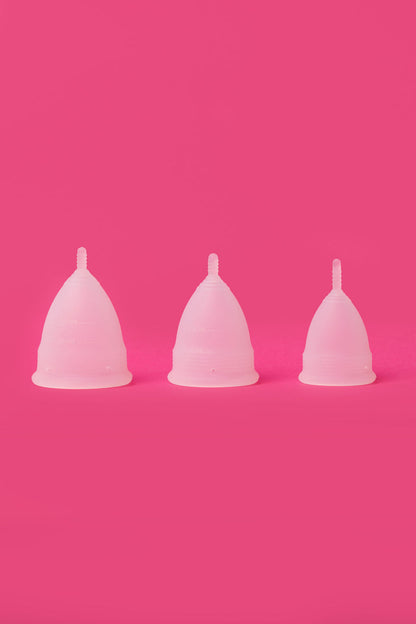 Copa Menstrual BEA tallas | 3 tallas silicona médica 12h protección sin fugas